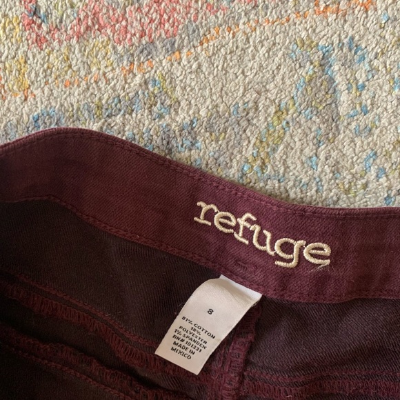 Burgundy Jean Shorts - Picture 3 of 3